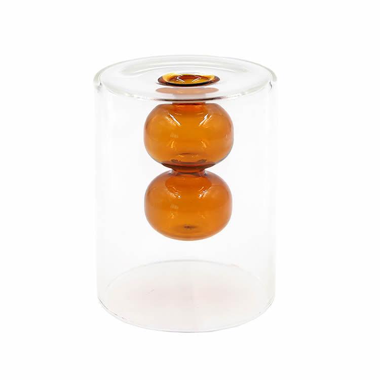 Double glass transparent vase - Pacisia