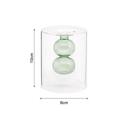 Double glass transparent vase - Pacisia