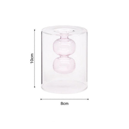 Double glass transparent vase - Pacisia