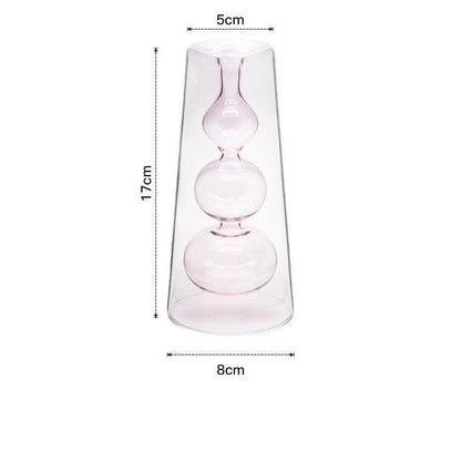 Double glass transparent vase - Pacisia