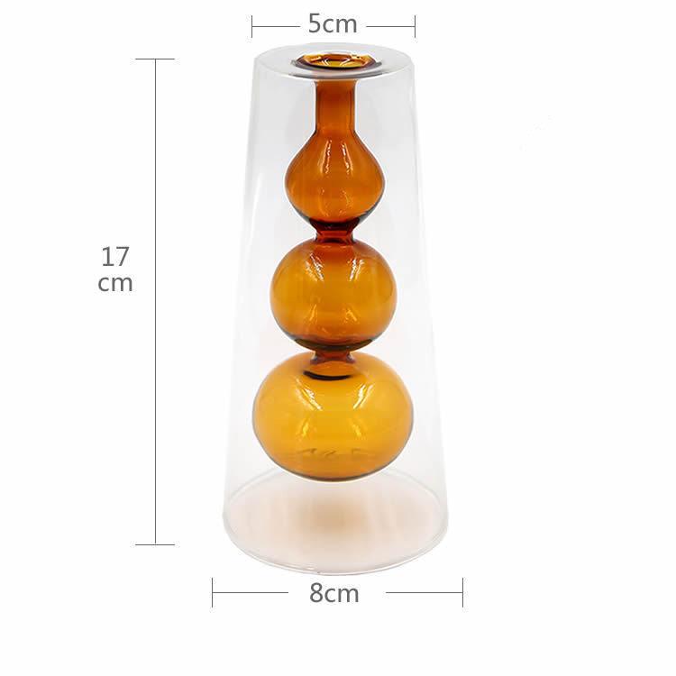 Double glass transparent vase - Pacisia