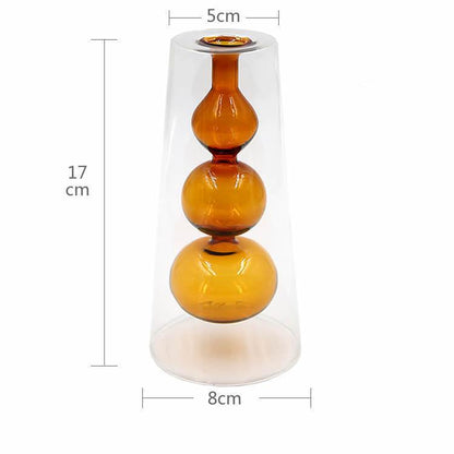 Double glass transparent vase - Pacisia