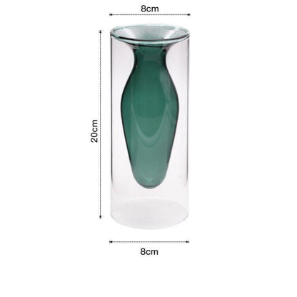 Double glass transparent vase - Pacisia