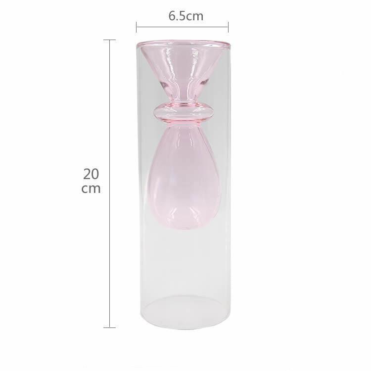 Double glass transparent vase - Pacisia