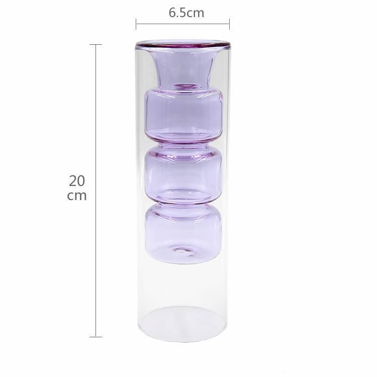 Double glass transparent vase - Pacisia