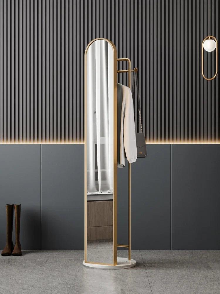 Dressing Mirror Light Luxury Full Body Mirror Floor Mirror Home Standing Hanger - Pacisia