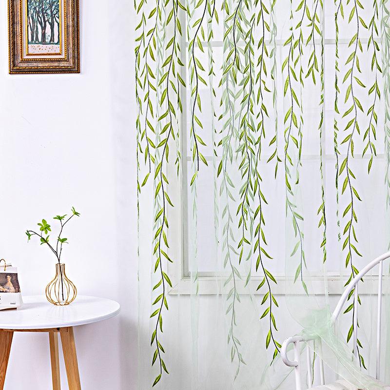 Inverted Willow Wicker Offset Printing Curtains Printing Window Screens Living Room Balcony Window Screens - Pacisia