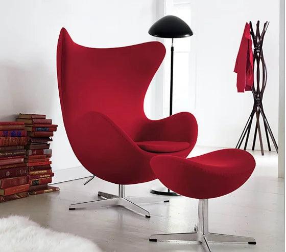 Egg chair, single sofa, leather eggshell chair, glass fiber reinforced plastic designer, leisure ball egg chair - Pacisia