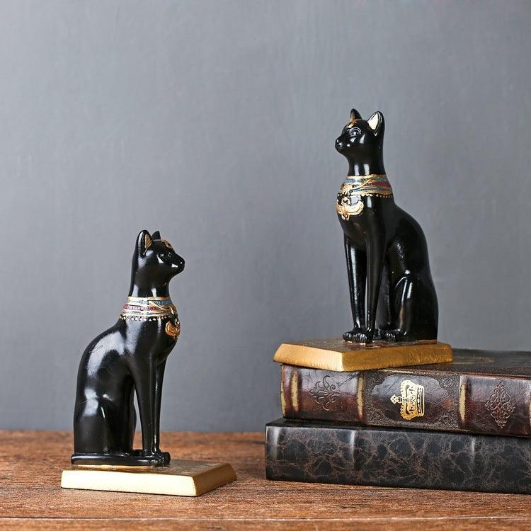 Egyptian Cat Resin Bookend Book By Vintage Decoration - Pacisia