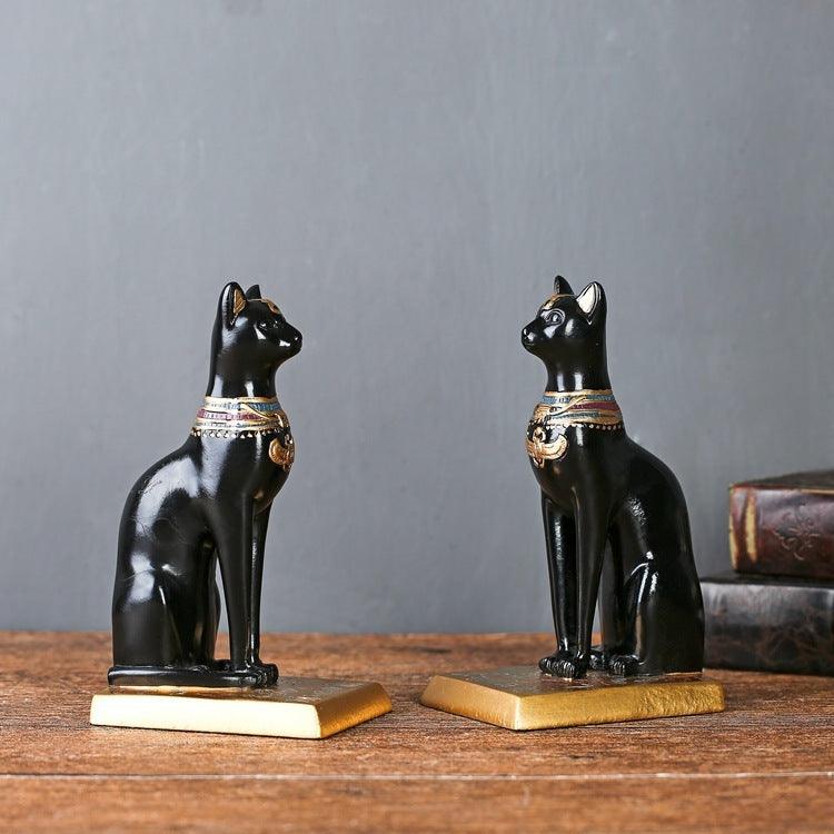 Egyptian Cat Resin Bookend Book By Vintage Decoration - Pacisia