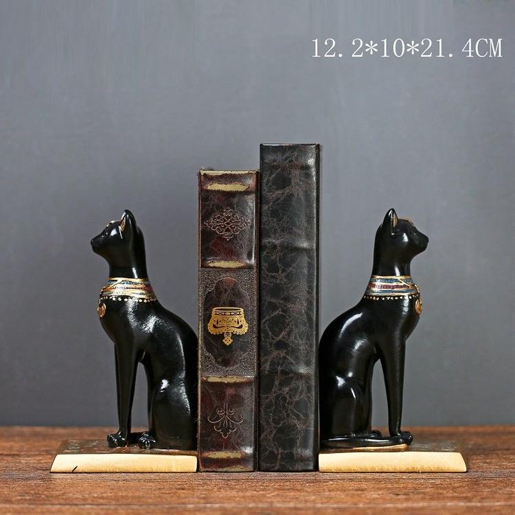 Egyptian Cat Resin Bookend Book By Vintage Decoration - Pacisia
