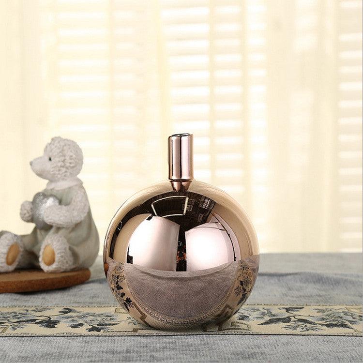 Electroplating Gradient Glass Small Vase, Dried Flowers, Light Luxury Ornaments - Pacisia