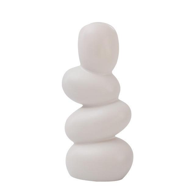 Elegant Egg Shaped Matte Ceramic Decorative Table Art Vase - Pacisia