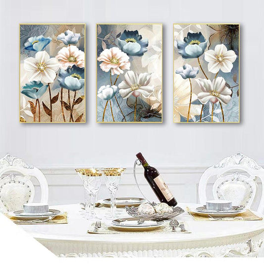 Elegant Floral Canvas Painting - Framed Modern Wall Art for Living Room Decor - Pacisia