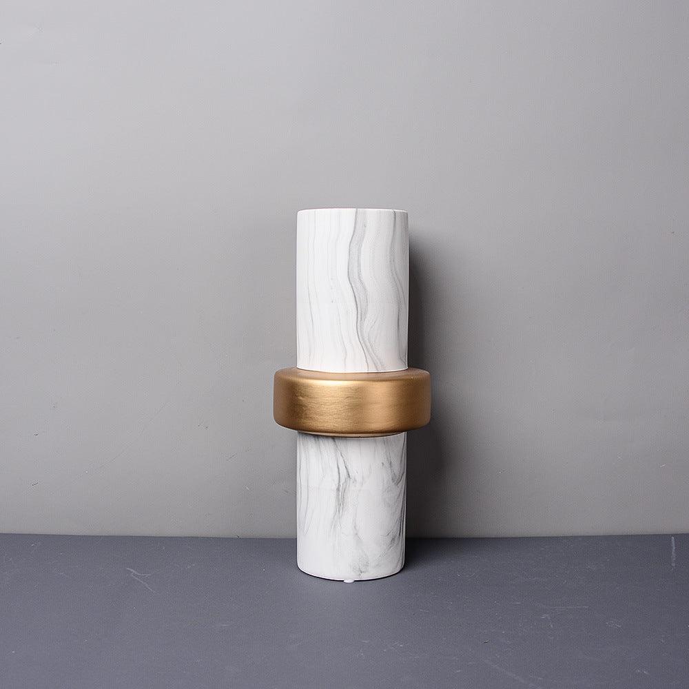 Entrance TV cabinet marble ceramic vase decoration - Pacisia