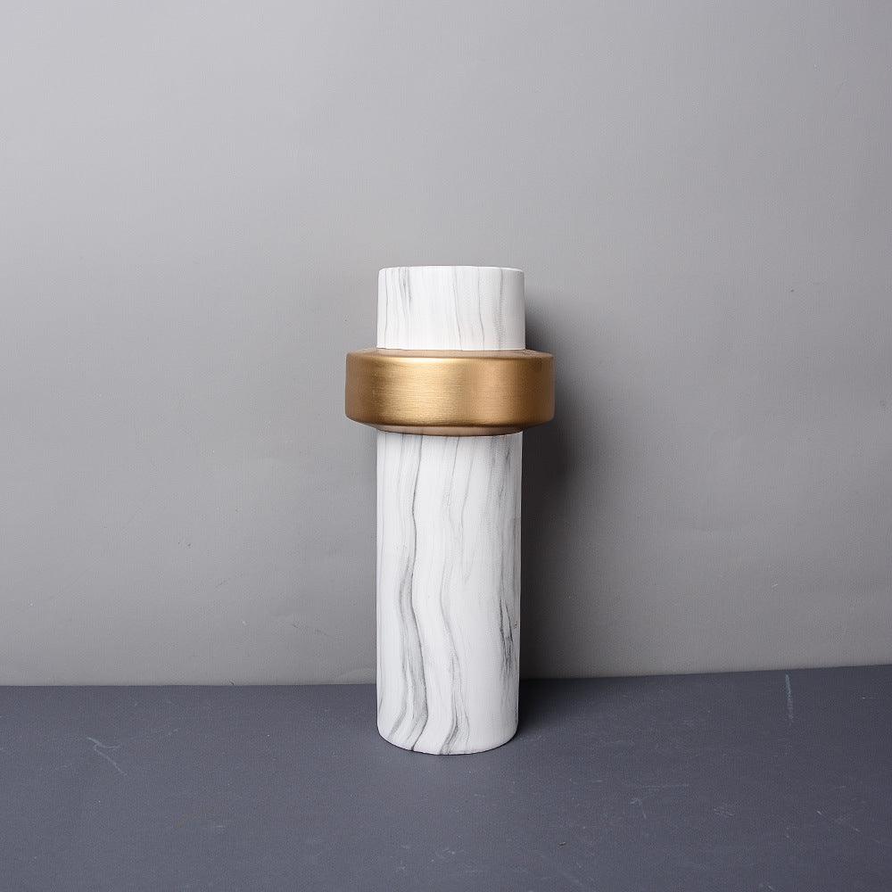 Entrance TV cabinet marble ceramic vase decoration - Pacisia