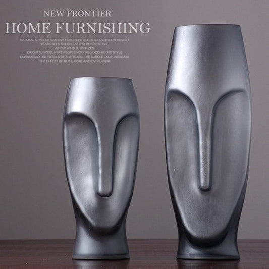 European And American Creative Modern Face Glass Vase Decoration - Pacisia