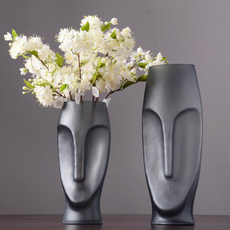 European And American Creative Modern Face Glass Vase Decoration - Pacisia
