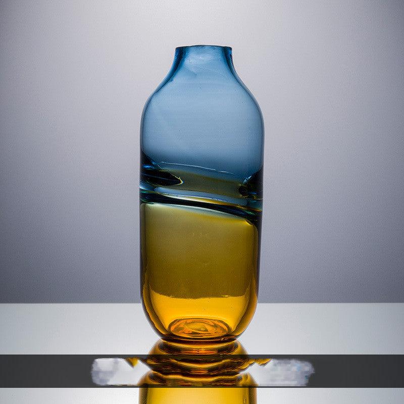 European Modern Transparent Color Simple Color Matching Vase Glass - Pacisia