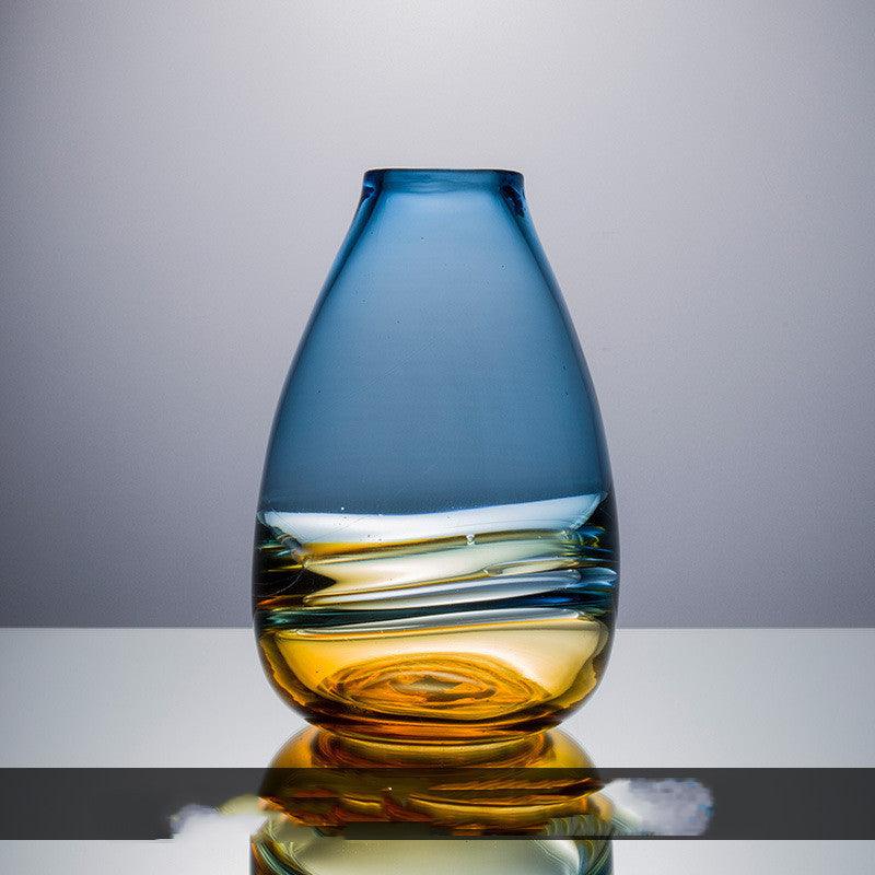 European Modern Transparent Color Simple Color Matching Vase Glass - Pacisia