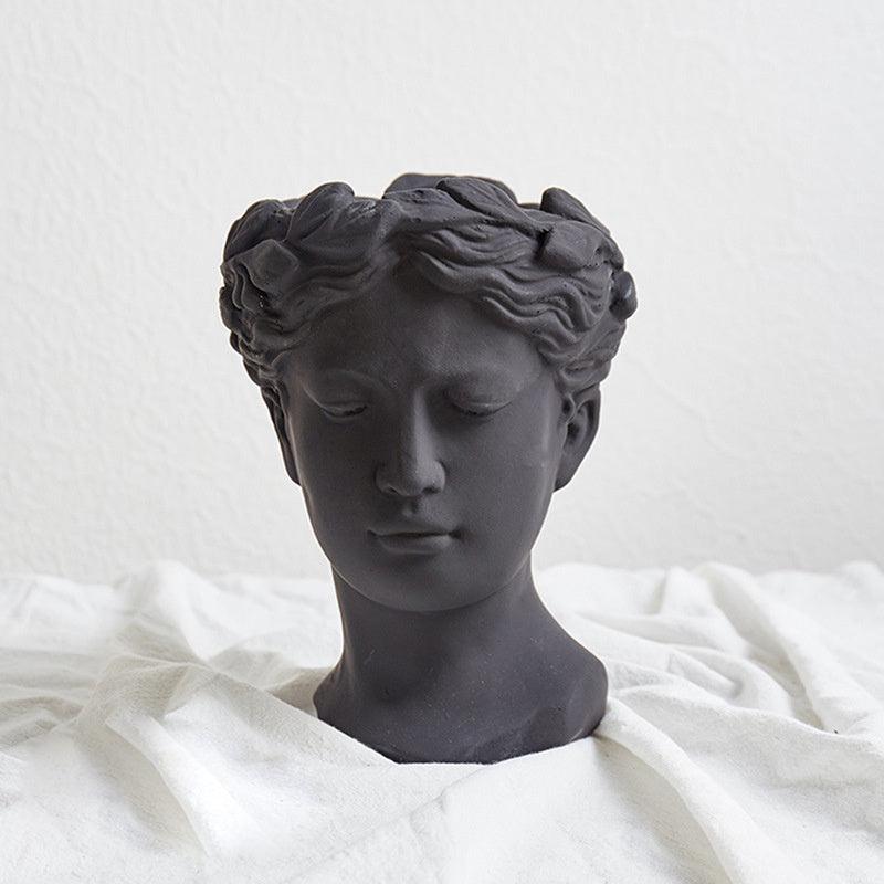 European Style Art Vase Cement Head Flower Pot - Pacisia