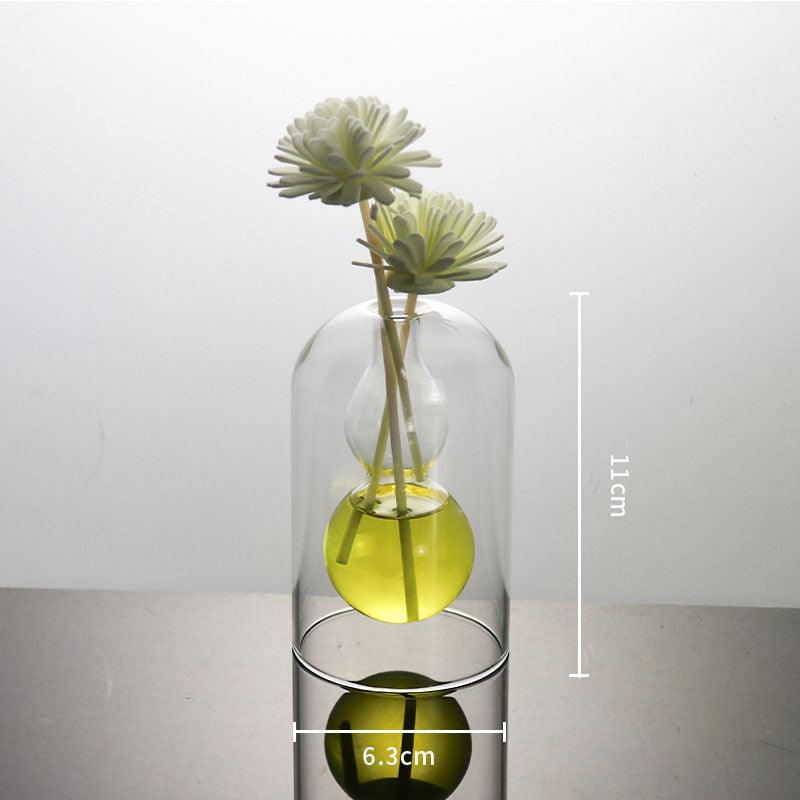 Vases Glass Vase Home Decor Room Decor Modern Wedding Decoration Hydroponic Flower Pot Double Glass Container Crafts Ornament - Pacisia