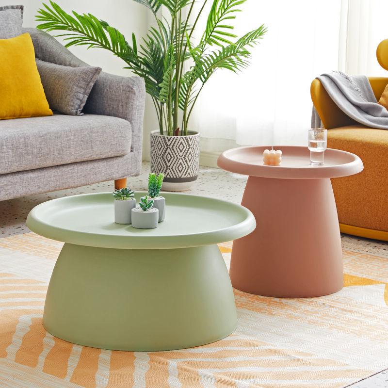 Modern Nordic Creative Round Tea Table Home Small Apartment Living Room Multi-functional Side Table Combination Simple Small Tea Table - Pacisia