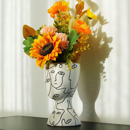 Face Ceramic Vase Ornaments - Pacisia