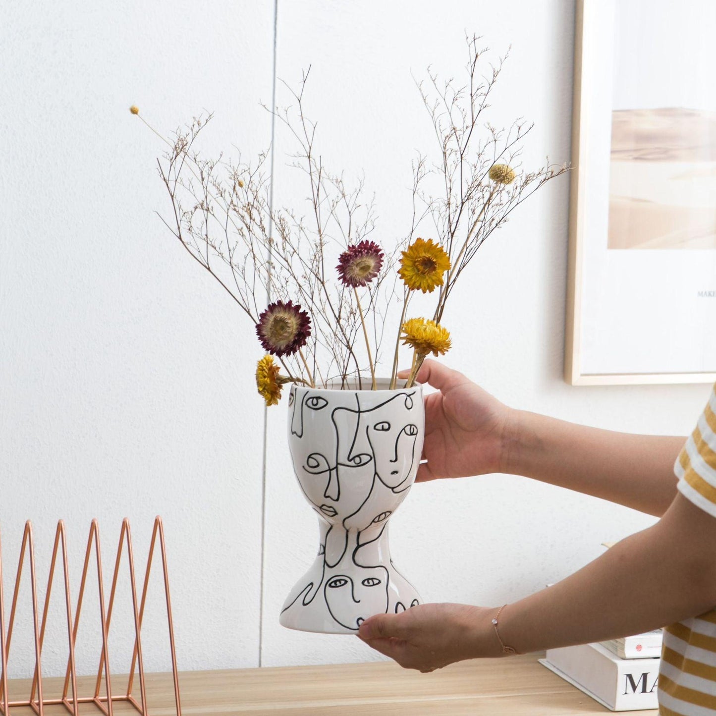 Face Ceramic Vase Ornaments - Pacisia