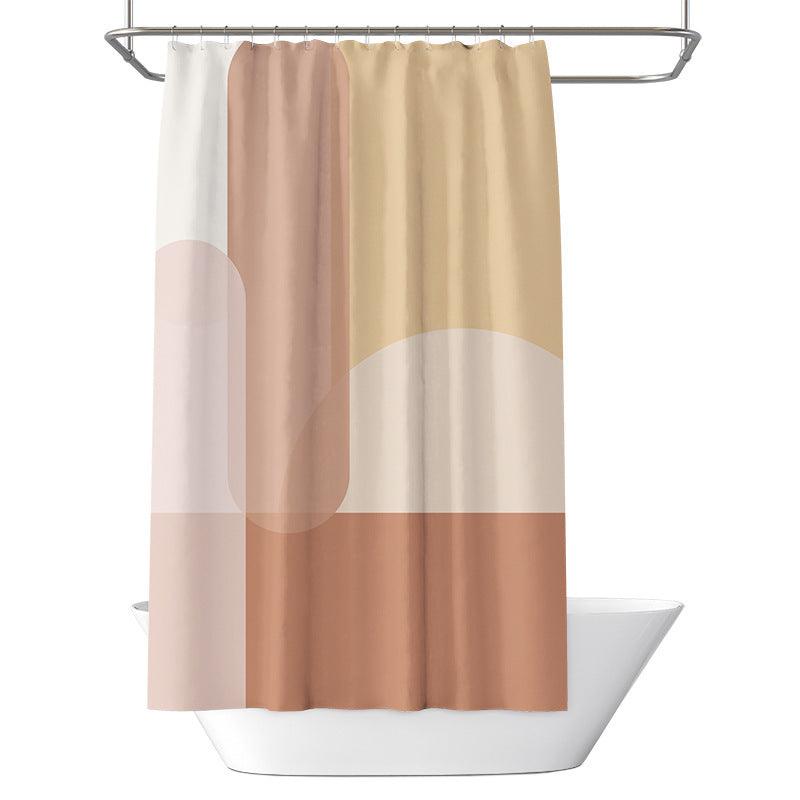 Fashion Color Block Perforated Suit Shower Curtain - Pacisia