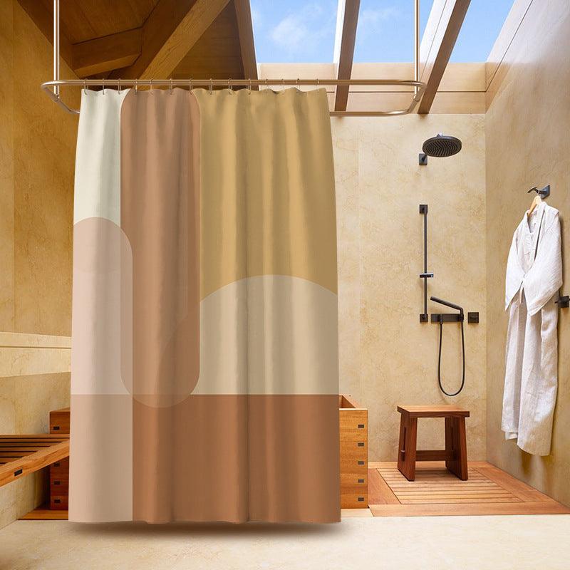 Fashion Color Block Perforated Suit Shower Curtain - Pacisia