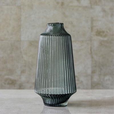 Fashion Creative Light Green Thread Light Luxury Glass Vase Decorations Flower Vase - Pacisia