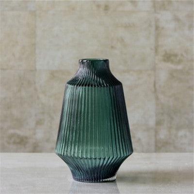 Fashion Creative Light Green Thread Light Luxury Glass Vase Decorations Flower Vase - Pacisia