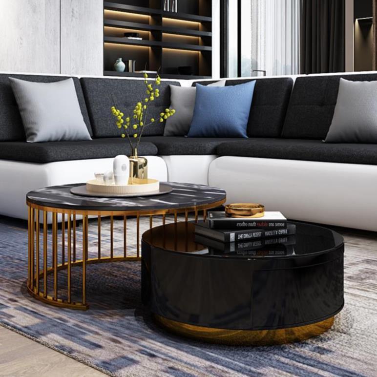 Fashion Net Red Marble Round Coffee Table - Pacisia