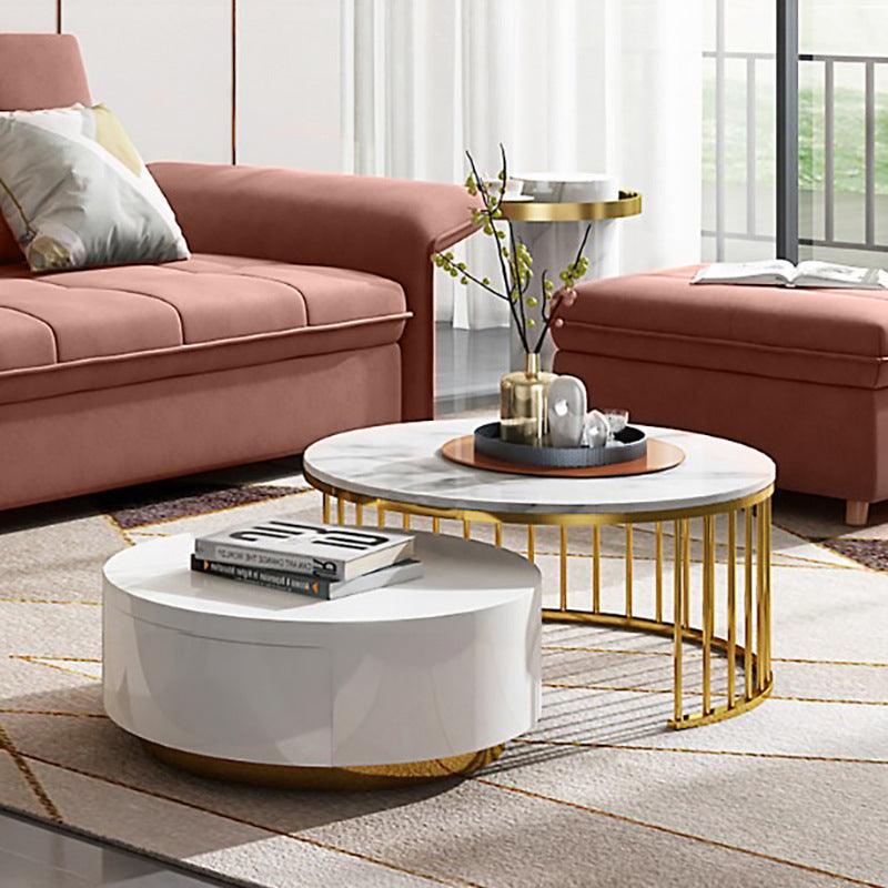 Fashion Net Red Marble Round Coffee Table - Pacisia