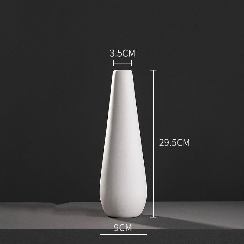 Fashion Simple White Ceramic Vase - Pacisia