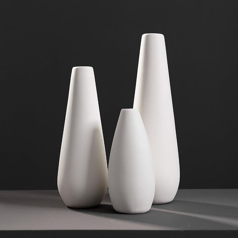 Fashion Simple White Ceramic Vase - Pacisia