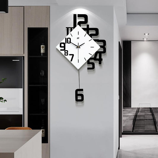 Personalized Digital Clock Fashion Wall Clock Wooden Creative Decorative Wall Watch - Pacisia