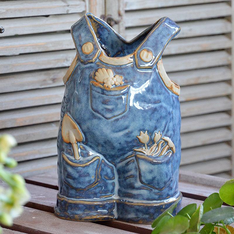 Faux Jeans Ceramic Vase Decorative Ornaments - Pacisia