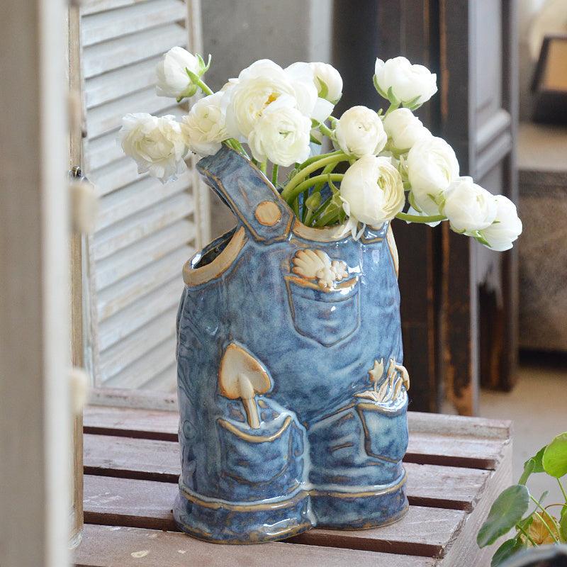 Faux Jeans Ceramic Vase Decorative Ornaments - Pacisia