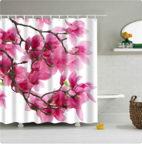 Floral Printing Series Polyester Shower Curtain - Pacisia