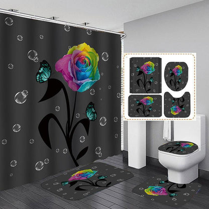 Floral Printing Series Polyester Shower Curtain - Pacisia