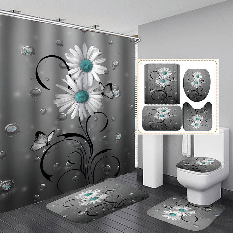 Floral Printing Series Polyester Shower Curtain - Pacisia