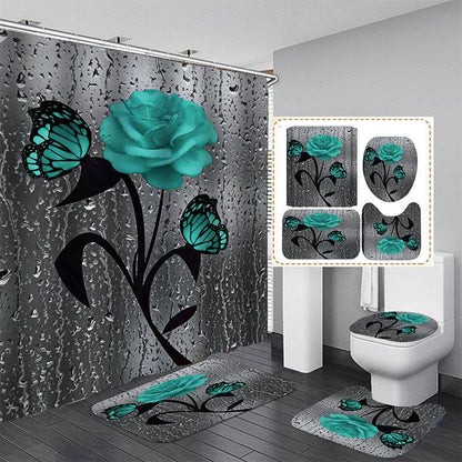 Floral Printing Series Polyester Shower Curtain - Pacisia