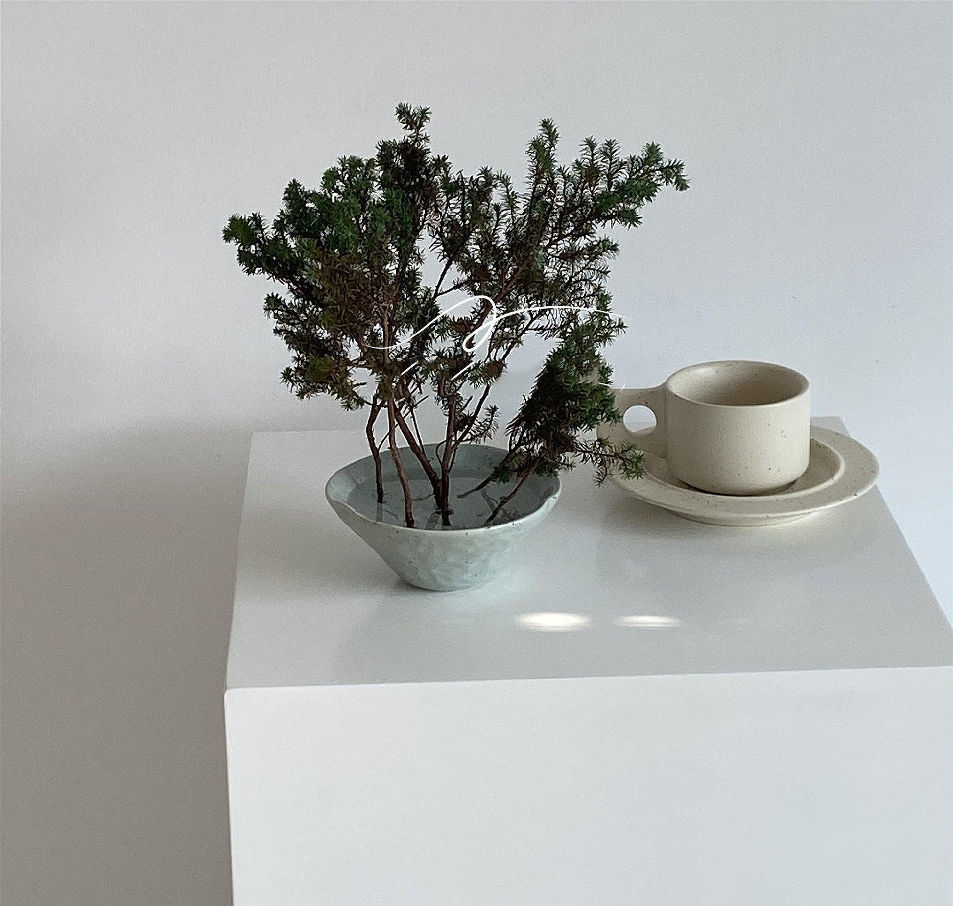 Floral Utensils Flower Arrangement Water Filter Bowl Ceramic Vase - Pacisia