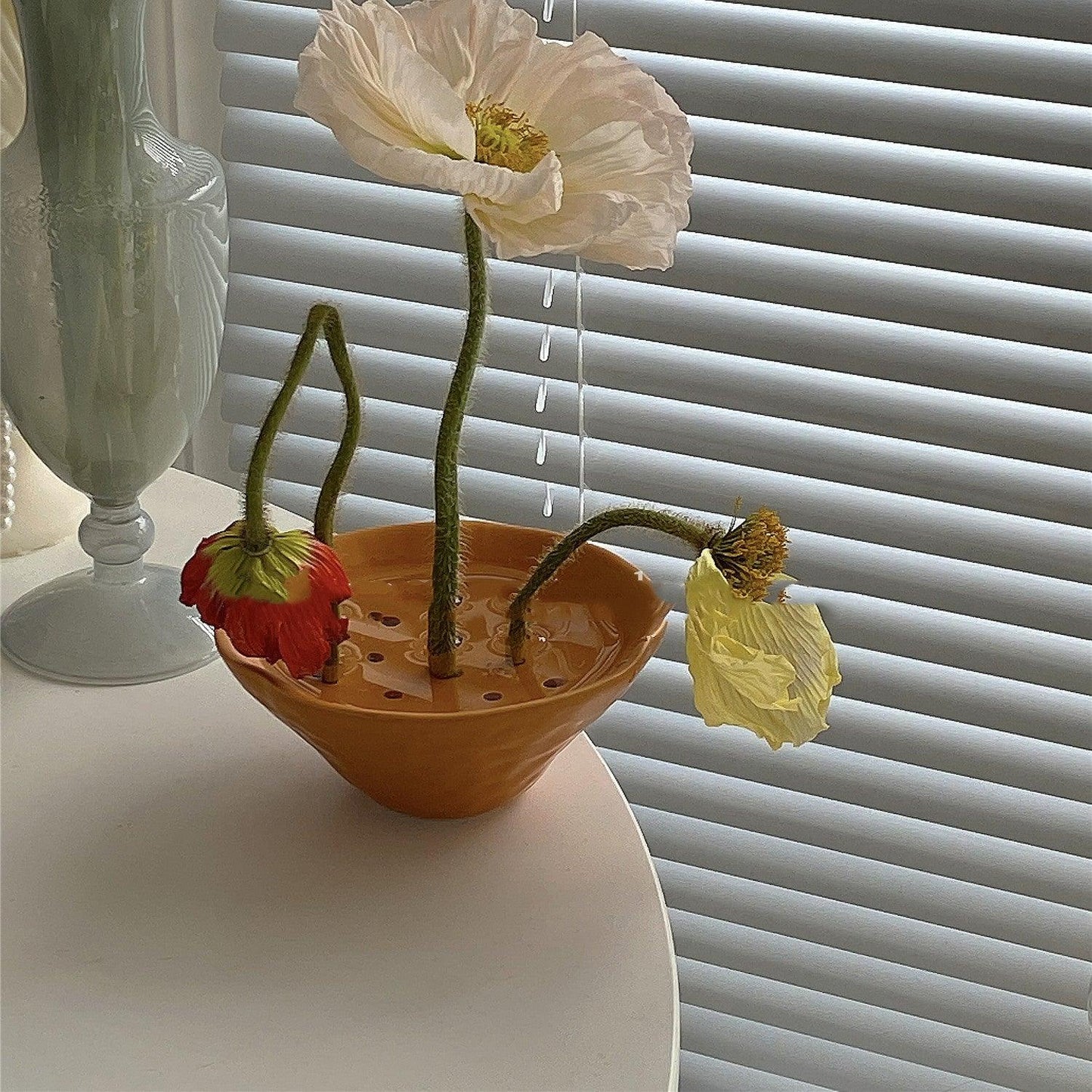 Floral Utensils Flower Arrangement Water Filter Bowl Ceramic Vase - Pacisia