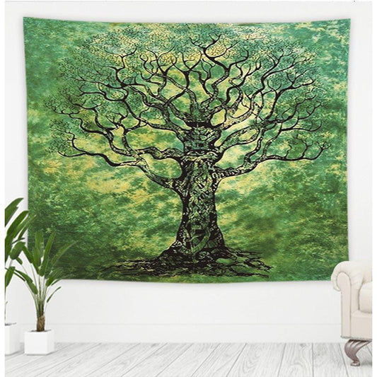 Nature Wall Tapestry Tree Forest Starry Sky Psychedelic Carpet Wall Cloth Tapestries Sunset Hippie Tree Landscape Home Decor - Pacisia