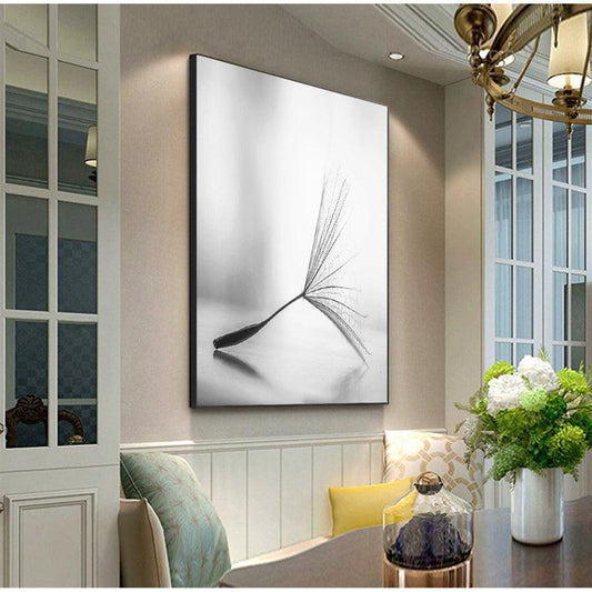 Frameless Abstract Dandelion Flower Canvas Painting - Elegant Living Room Decor - Pacisia