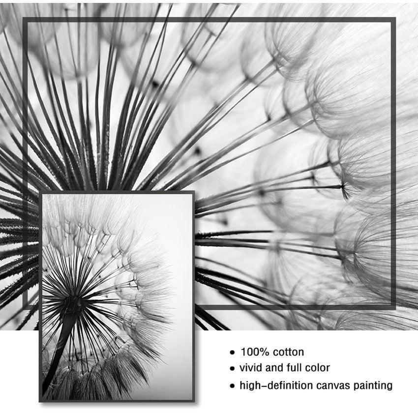 Frameless Abstract Dandelion Flower Canvas Painting - Elegant Living Room Decor - Pacisia