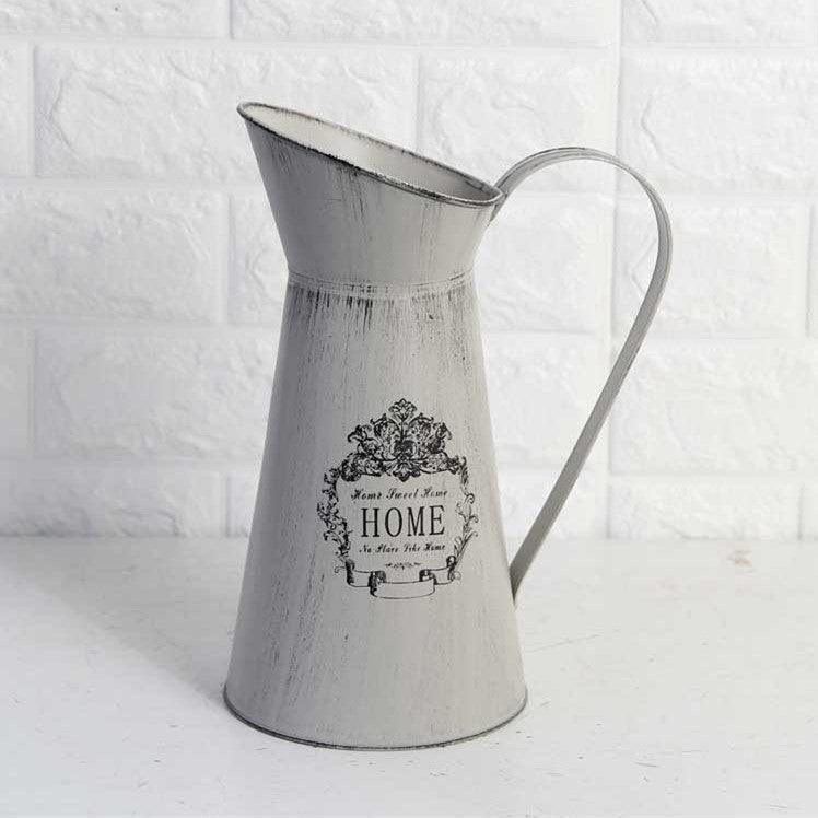 French Country Tin Bucket Vase - Pacisia